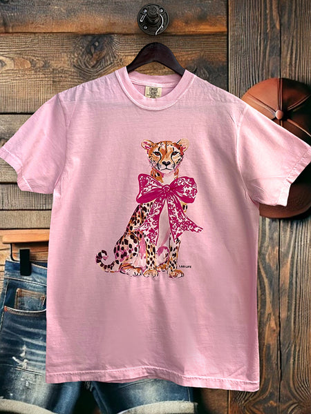 CC DTF BOW LEOPARD - BLOOSM