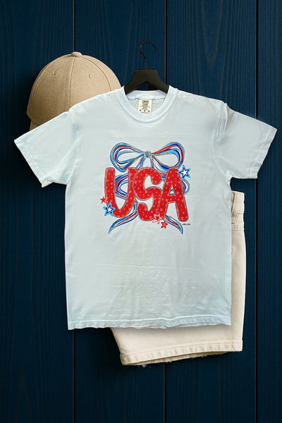 CC DTF USA BOW - CHAMBRAY