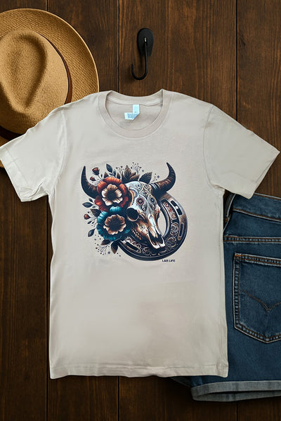 BC DTF FLORAL STEER - SANDUNE