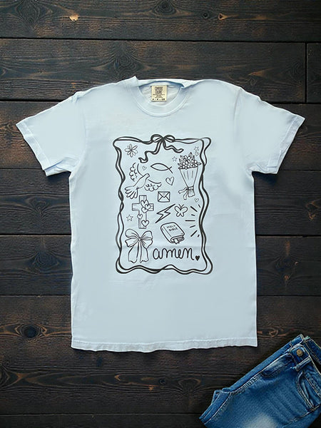 CC DTF AMEN HEART - CHARMBRAY