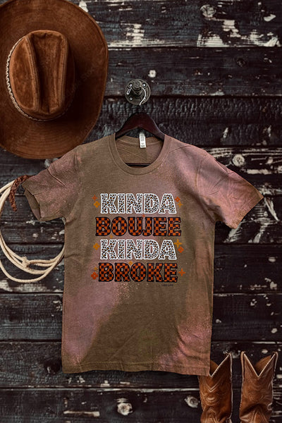 BC BL DTF KINDA BOUJEE KINDA - BROWN BLEACH