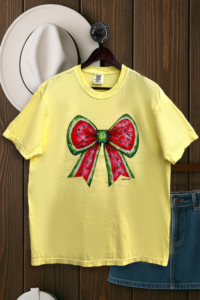 CC DTF WATERMELON BOW - BANANA