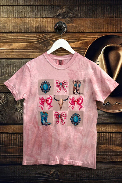 CC BLAST DTF TURQ BOW- BLAST PINK