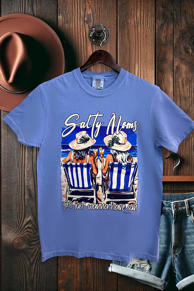 CC DTF SALTY MOMS - DENIM BLUE