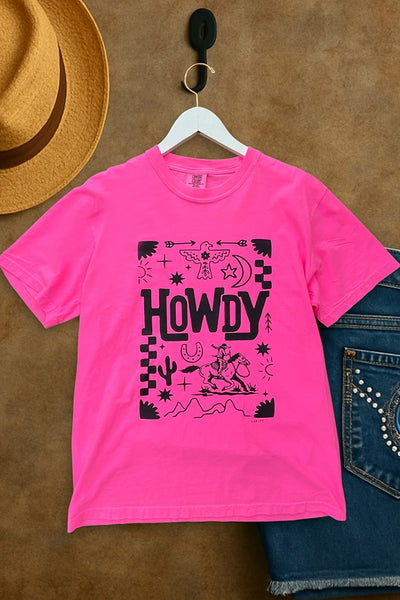CC DTF NEON HOWDY - NEON PINK