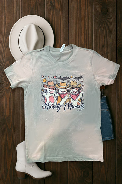 BC BL DTF HOWDY MOO - BLEACHED STONE