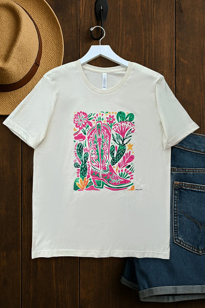 BC DTF CACTUS BOOT - CREAM