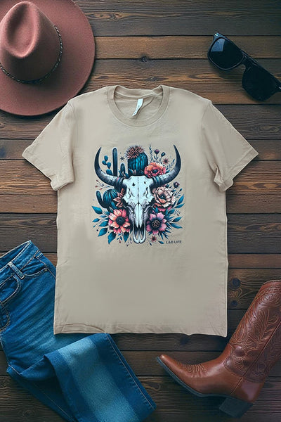 BC DTF FLORAL STEER - SANDUNE