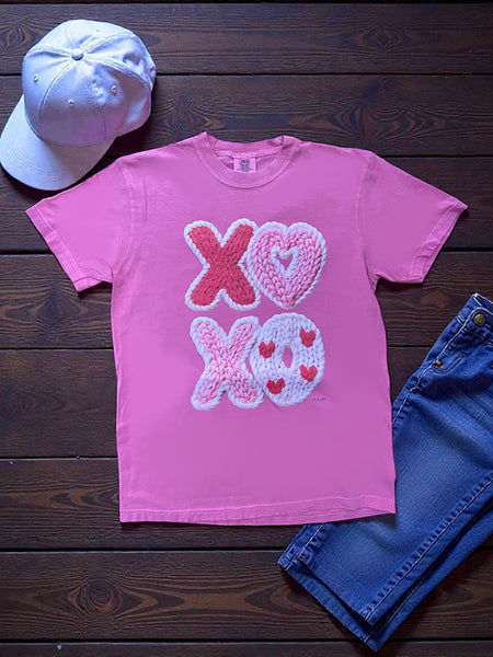 CC DTF YARN XOXO - BERRY