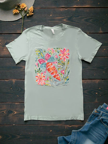 BC DTF FLORAL CARROT - SAGE