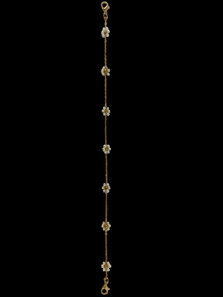 PERAL/ GOLD FLOWER HAT CHAIN