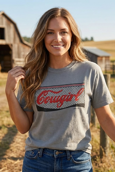 CC DTF CHECKER CG TEE - GREY