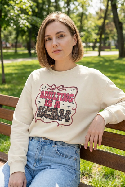 GILDIAN SS DTF ADULTING IS A SCAM - CREAM