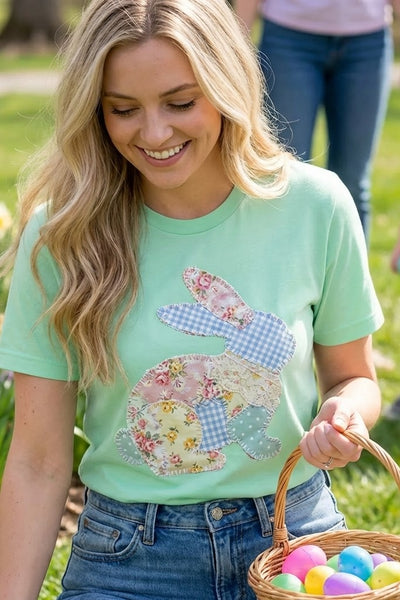 BC DTF PRINT BUNNY TEE - MINT