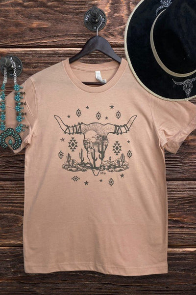 BC TAN AZTEC STEER- HEATHER PEACH