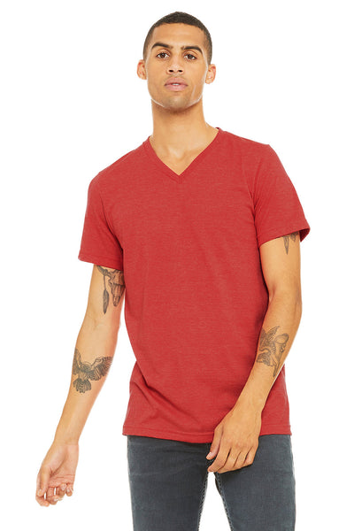 Bella Canvas V-Neck - Heather Red