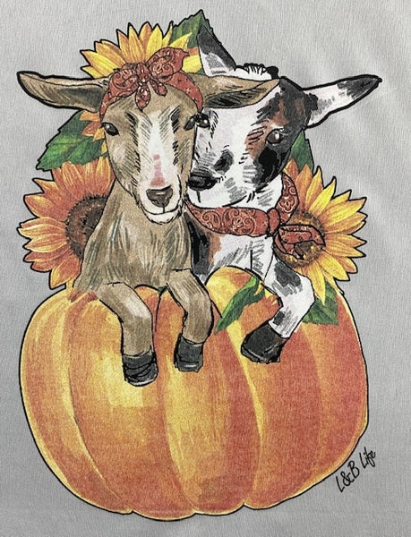 2 PUMPKIN GOATS