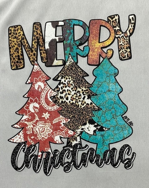 MERRY CHRISTMAS 3 BANDANA TREES