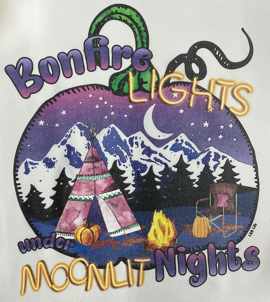 BONFIRE LIGHTS UNDER MOONLIT NIGHTS