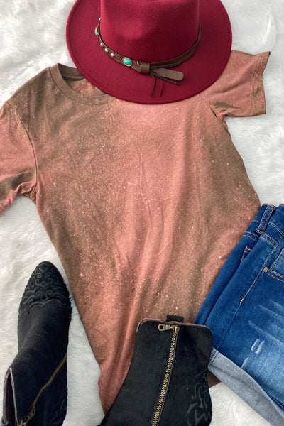 BC BLEACHED TEE- BLEACHED BROWN