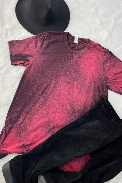 BC BLEACHED TEE- BLEACHED PLUM