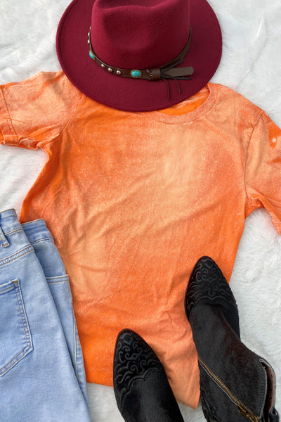 BC BLEACHED TEE- BLEACHED ORANGE