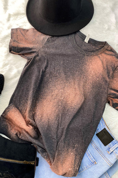 BC BLEACHED TEE- BLEACHED CHARCOAL