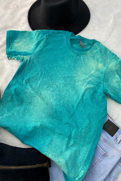 GILDAN BLEACHED TEE- BLEACHED JADE