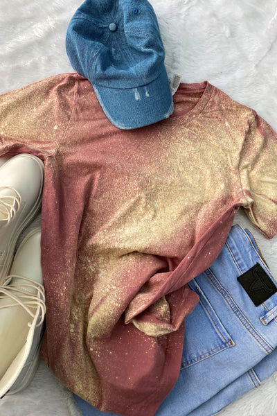 BC BLEACHED TEE- BLEACHED MAUVE