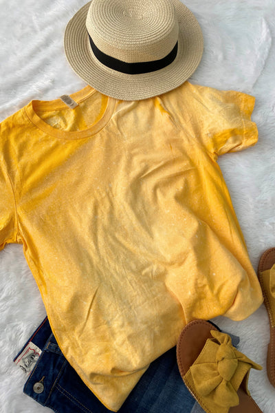 BC BLEACHED TEE- BLEACHED GOLD