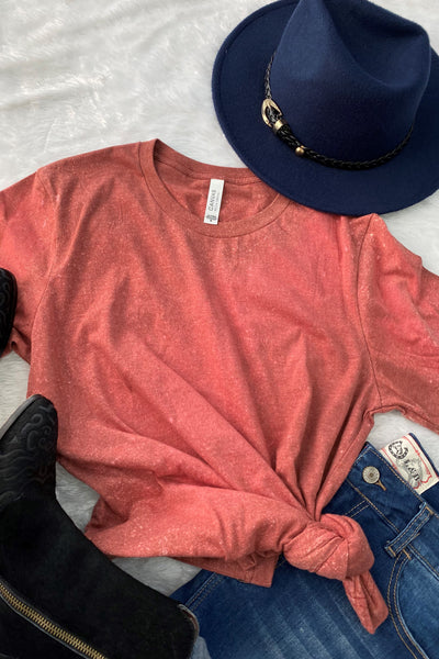 BC BLEACHED TEE- BLEACHED RUST