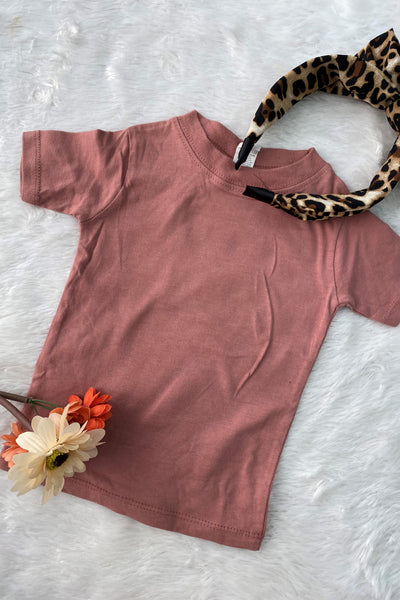 LUCKY TODDLERS TEE- MAUVE