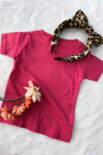 LUCKY TODDLERS TEE- HOT PINK