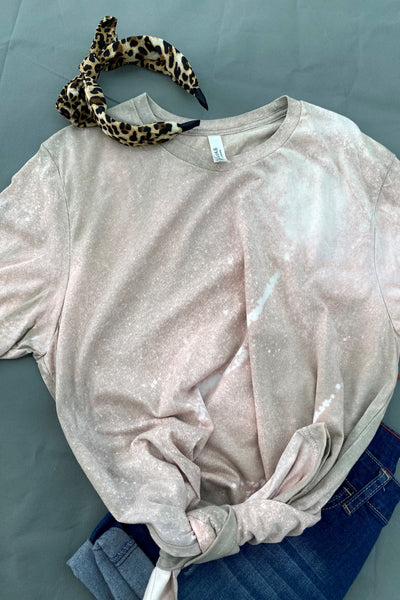 BC BLEACHED TEE- BLEACHED HEATHER STONE