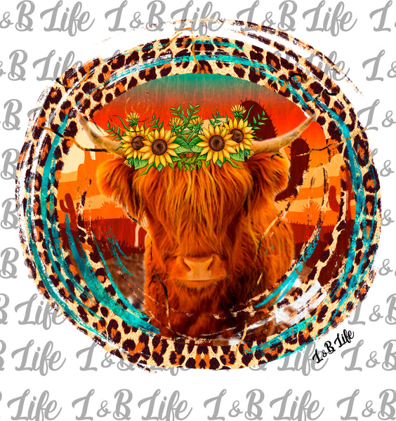 BISON WITH SUNFLOWER CROWN