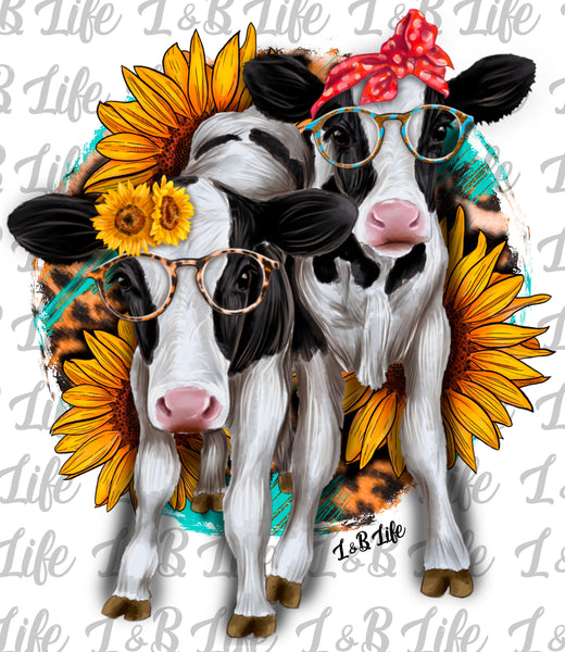 2 SUNFLOWER COWS