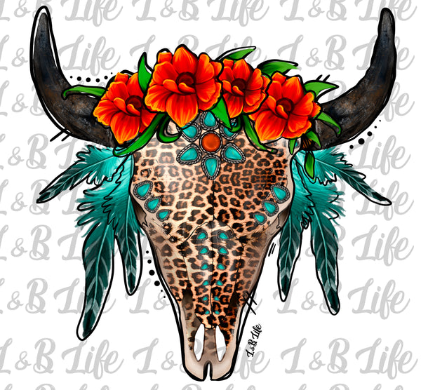 LEO STEER WITH SUNFLOWERS