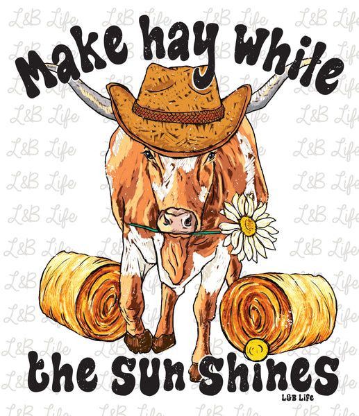 MAKE HAY WHITE THE SUN SHINE