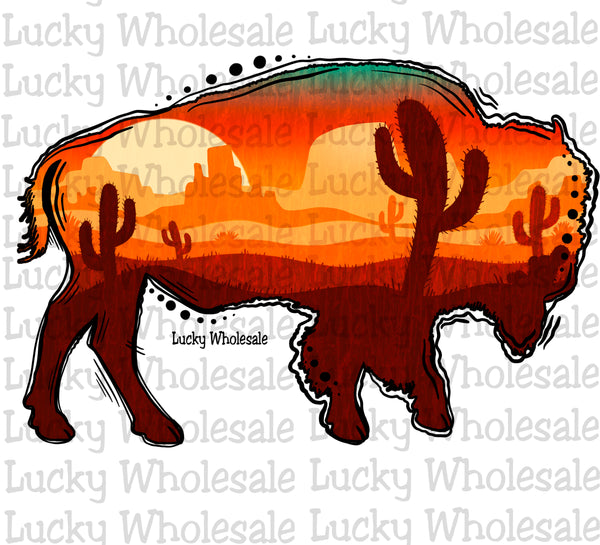 SUNSET BISON