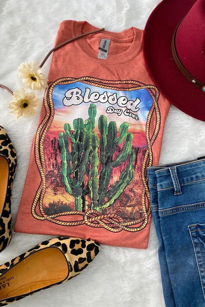 GILDAN BLESSED DAY EVER - HEATHER BRONZE