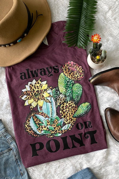 BC ON POINT CACTUS- HEATHER MAROON