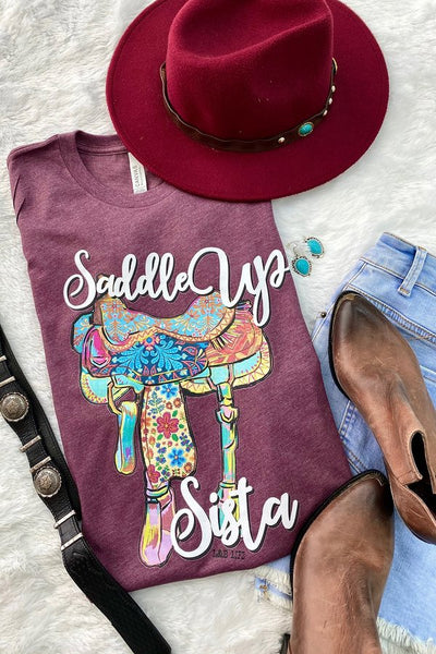 BC SADDLE UP SIS- HEATHER MAROON