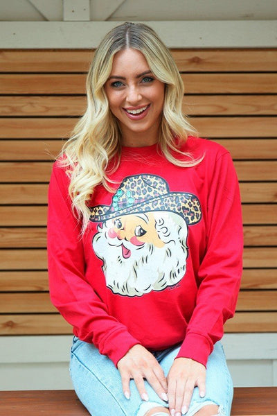 CH LS COWBOY SANTA- RED