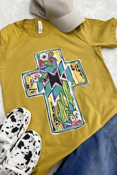 BC AZTEC CROSS - MUSTARD