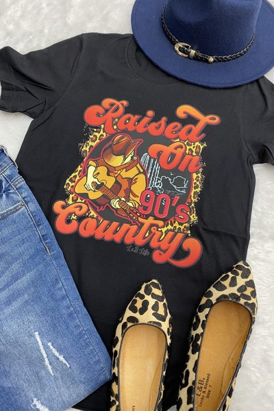 DTF BC RAISED ON 90S COUNTRY -BLACK