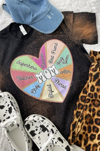 BC BLEACH MOM HEART - BLEACHED BLACK