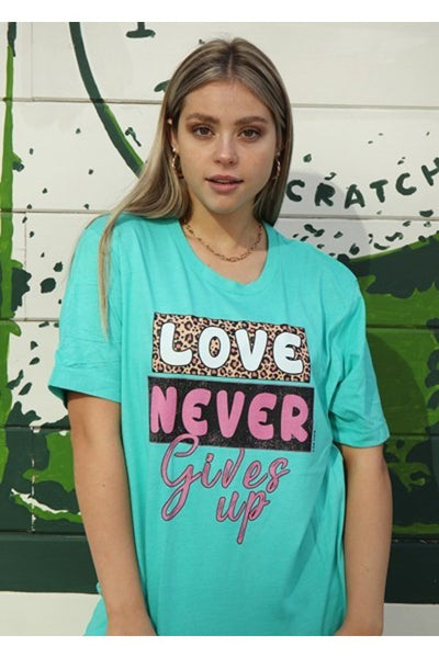 BC LOVE NEVER GIVES- TURQUIOSE