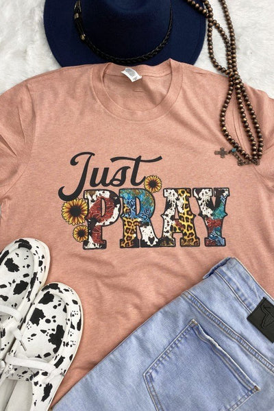 DTF BC JUST PRAY - HEATHER SUNSET