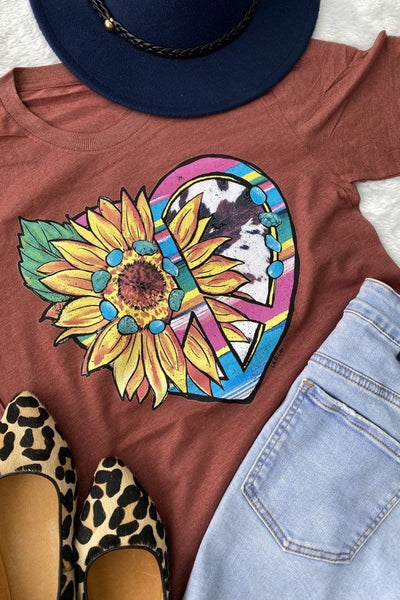 BC PEACE HEART - RUST