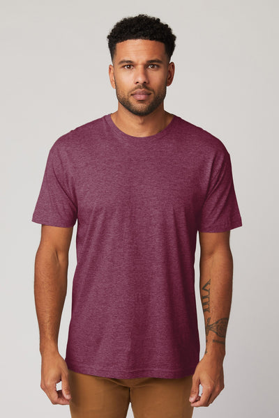 CH BLANK TEE- HEATHER MAROON